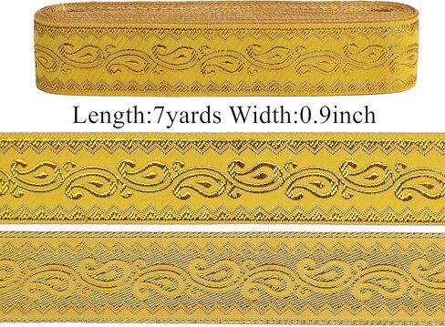 بوهو الجاكار الشريط تقليم 7 ياردة الأحمر الجاكار الشريط خمر التطريز الجاكار تقليم لخياطة الستار عوائق عيد الميلاد إكليل هدية التغليف in Kuwait