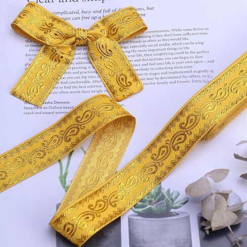 بوهو الجاكار الشريط تقليم 7 ياردة الأحمر الجاكار الشريط خمر التطريز الجاكار تقليم لخياطة الستار عوائق عيد الميلاد إكليل هدية التغليف in Kuwait