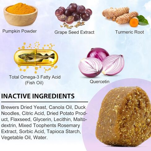 تخفيف حكة جلد الكلب، علاجات مضادة لحكة الكلاب، 150 قطعة تخفيف حساسية للكلاب، مضغ ناعم لتخفيف حكة الجلد، إنزيمات أوميغا 3، دعم مناعي محسّن والحساسية الموسمية (150 قطعة علاج مضادة لحكة الكلاب) in Kuwait