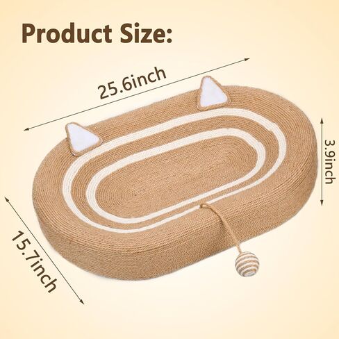 3 in 1 Cat Scratcher, Durable and Reusable Cat Scratching Board, Anti-Slip Cat Scratchers for Indoor Cats, Extra Large Cat Scratch Pad with Toy Balls, Cat Scratch for Playing and Resting in Kuwait