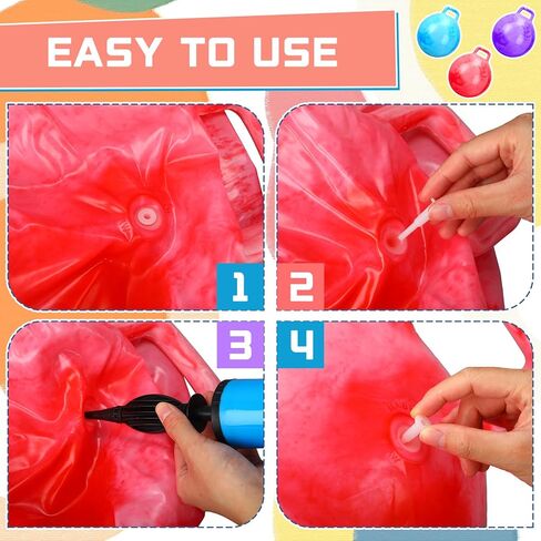 Poen 3 Pcs 18 Inch Hopper Ball Inflatable Bouncy Ball with Handle Hippity Hop Ball PVC Jumping Hopping Ball with 1 Air Pump for Kids Toddler Boys Girls Gifts Games Exercise Ball (Multicolor) in Kuwait