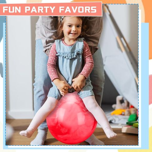 Poen 3 Pcs 18 Inch Hopper Ball Inflatable Bouncy Ball with Handle Hippity Hop Ball PVC Jumping Hopping Ball with 1 Air Pump for Kids Toddler Boys Girls Gifts Games Exercise Ball (Multicolor) in Kuwait