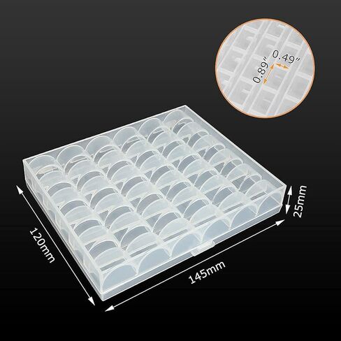 10 عبوات من منظم البكرات البلاستيكي الفارغ، حامل علبة البكرات 36 فتحة، صندوق تخزين منظم البكرات الشفاف، علبة بكرات البكرات لآلة الخياطة in Kuwait