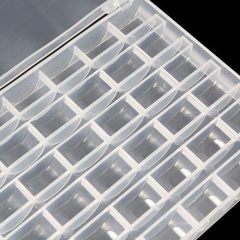 10 عبوات من منظم البكرات البلاستيكي الفارغ، حامل علبة البكرات 36 فتحة، صندوق تخزين منظم البكرات الشفاف، علبة بكرات البكرات لآلة الخياطة in Kuwait