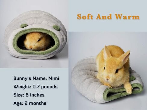 Missrir Small Animals Cave Beds, Hamster Hideout，Cozy House Bedding for Rats Hedgehog Sugar Glider, Caterpillar Shaped Small Pet House (Green) in Kuwait