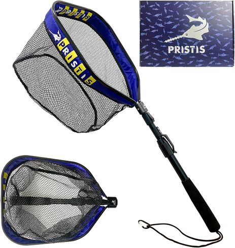39''/1m Floating Fishing Net, Rubber Coated Landing net for Freshwater & Saltwater, Compact Foldable and Portable for Catch and Release, Nice Gift for Family in Saudi Arabia