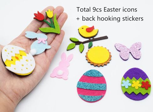 9 قطع من ملحقات لوحة أحرف عيد الفصح لقضاء العطلات الموسمية الربيعية ورأى لوحة أحرف الديكور ورأى لوحة الرموز ورأى قطع رمز لوحة الرسائل (اللوحة غير متضمنة) in Kuwait