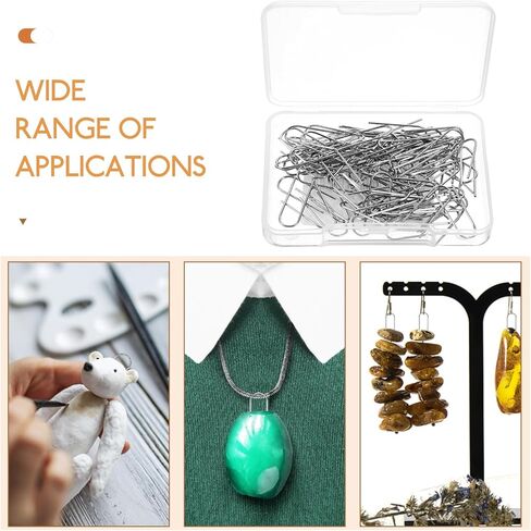 200Pcs High Temperature Nichrome Wire for Ceramic, Jump Rings for Jewelry Making, 21 Gauge with Plastic Storage Box, U Hanger Hook for DIY Pendant Ornament Fusing Wire for Ceramic Kiln Glass in Kuwait