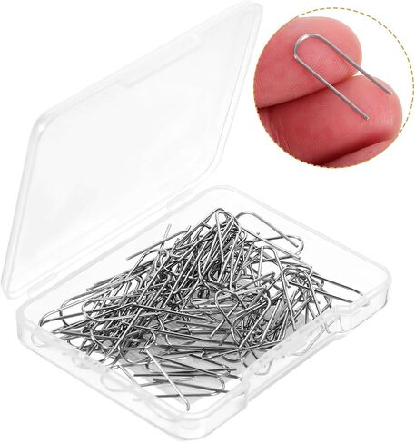 200Pcs High Temperature Nichrome Wire for Ceramic, Jump Rings for Jewelry Making, 21 Gauge with Plastic Storage Box, U Hanger Hook for DIY Pendant Ornament Fusing Wire for Ceramic Kiln Glass in Kuwait