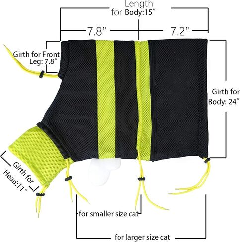 حقيبة العناية بالقطط مكونة من ثلاث طبقات من القماش، شبكة ناعمة قابلة للتعديل، حقيبة استحمام للقطط، مقاومة للعض والخدش للاستحمام، وفحص وتقليم الأظافر in Kuwait