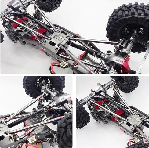 Stainless Steel Driveshaft with Black Coating Heavy-Duty Drive Shaft for TRX4 Axial SCX10 90046 AXI03007 Redcat Gen 8 RC 1/10 Crawler Car Upgrade Accessories(95-130MM) in Saudi Arabia