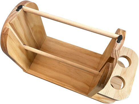 Hgfunlux Yarn Holder Dispenser for Crocheting,Crochet Yarn Holder,Twizzter Portable Yarn Holder,Yarn Ball Holder Double Revolving for Crochet Knitting,Handmade Wood Yarn Dispenser in Saudi Arabia