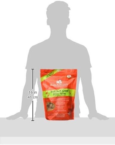 ستيلا آند تشوي فطائر العشاء الخام المجففة بالتجميد – طعام الكلاب الخالي من الحبوب، وصفة غنية بالبروتين، وصفة البط والأوز – كيس 25 أونصة in Kuwait