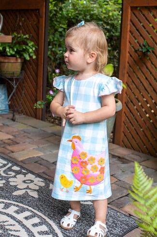 Mud Pie Baby Girl Chicken Tshirt Dress in Saudi Arabia