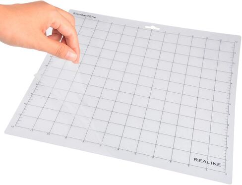 سجادة قطع بمقبض قياسي مقاس 12x12 من REALIKE من أجل Cricut Explore One/Air/Air 2/Maker(3 حصائر)، حصيرة قطع لاصقة غير قابلة للانزلاق للحرف اليدوية واللحف والخياطة وجميع الفنون in Kuwait