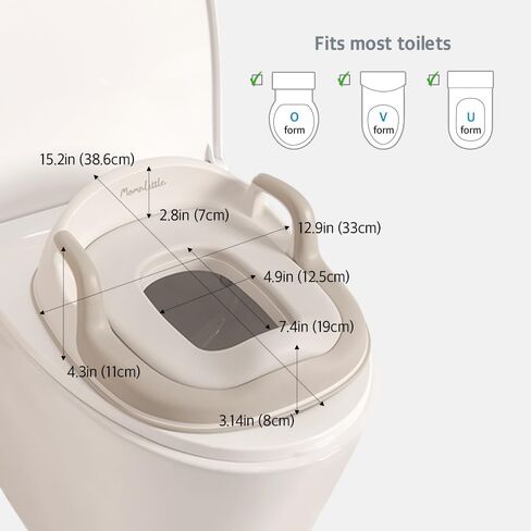 غطاء مقعد المرحاض للأطفال من مومن ليتل، مناسب للأولاد والبنات، مزود بمقابض، تصميم مضاد للانزلاق وواقي من الرذاذ in Kuwait