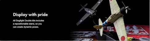 Airfix Grumman F-4F4 Wildcat & Mitsubishi Zero 1:72 Midway Dogfight مزدوجة الحرب العالمية الثانية نموذج بلاستيكي عسكري طقم هدايا A50184 in Saudi Arabia