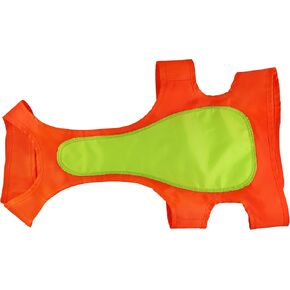 Cupped Waterfowl 900D Blaze Orange Dog Vest, Tough Blaze Orange Fabric Hunting Dog Field Vest, One Size Fits All