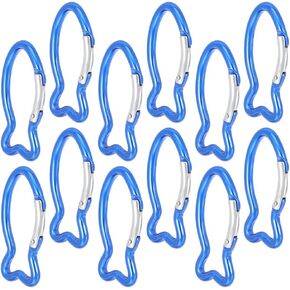 BESPORTBLE Quick Link Carabiner Clip: 12Pcs Ring Carabiners, Fish Shape Quick Link Chain, Keychain Carabiner Clip