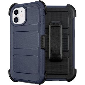 for Defender iPhone 12 Case with Clip,for Holster iPhone 12 Case with Kickstand,for Heavy Duty iPhone 12 Phone Case Rugged 2 Layers of Sturdy,Anti-Drop for Phone Case iPhone 12 Case Protective(Black)
