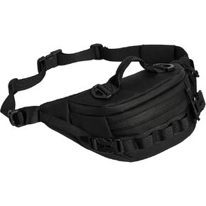 Tactical Fanny Pack for Men Women Military Waist Bag Molle Utility Hip Belt Pouch Crossbody Bags Bumbag for Cycling Hiking Walking Fishing Black03 in Saudi Arabia