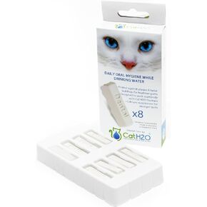 Dog H20 & Cat H2O 8 Piece Dental Care, suitable for both Dog H2O & Cat H2O water fountain, Off White Tablets (DH08DC) in Saudi Arabia