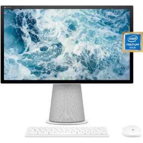HP Chromebase 21.5" All-in-One Desktop, Intel Pentium Gold 6405U Processor, 4 GB RAM, 64 GB Storage, Rotating Full HD IPS Touchscreen, Chrome OS, Bluetooth Keyboard and Mouse Combo (22-aa0012, 2021) in Saudi Arabia