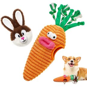 Halloween Dog Toys, Halloween Cotton Rope Dog Toys with Squeak, Halloween Dog Gifts for Small Medium and Large Dogs