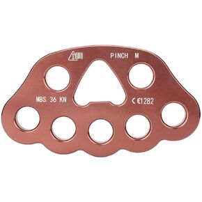 Alomejor Rigging Plate 36KN 8 Holes Rigging Plate Multi Anchor Point Connector Gear for Rock Climbing Mountaineering
