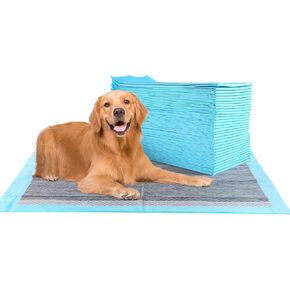 FluffyDream Super Absorbent Waterproof Dog and Puppy Pet Training Pad, Housebreaking Pet Pad, Small-Size, Blue, 17.5"x 23.5"(50 PCS), Odor Control