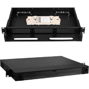 1 Pack Fiber Optical Rack Mount Enclosure Box with 3 Slots for Fiber Optic LGX Adapter Panels or Cassettes (3pcs Fiber Patch Panel (5.1inch*1.14inch) can be Inserted)