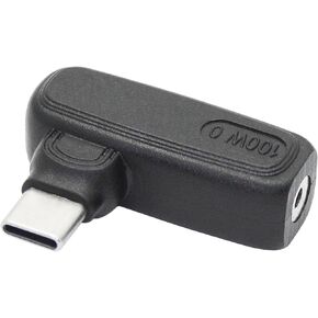 100W DC 7.4mm x 0.6mm to USB Type C Connector Adapter, 90 Degree DC 7406 Female to USB C Male Plug Power Charging Adapter, Built-in PD Intelligent Chip, for Phones, Laptops USB Type C Port Devices