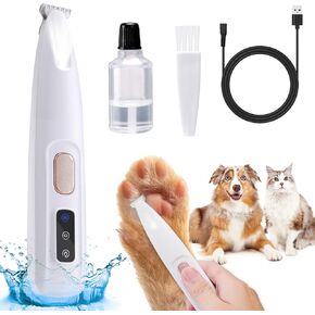 AIERSA Pet Micro Precision Trimmer,2024 New Upgrade Dog Paw Trimmer with LED Light,Quiet Pet Hair Trimmer,Waterproof Pet Shaver for Grooming,Electric Paw Clippers for Large/Small Dogs and Cats