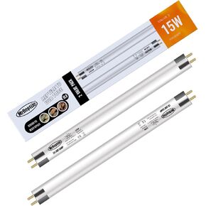 MRREPTILE T8 UVB أنبوب ضوء، 2-Pack 15W 10.0 UVB مصباح للزواحف الصحراوية، التنين الملتحي UVB ضوء بار، L = 18 بوصة، UVB أنابيب ضوء بطانة الزواحف