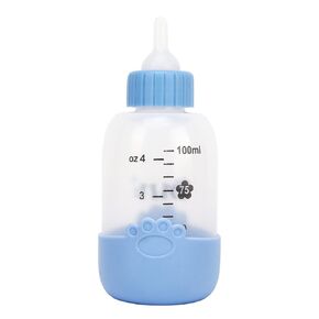 Pet Milk Bottle, Pet Nursing Bottle Paw Pattern Portable with 3pcs Nipples for Cat