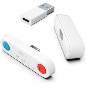 Bluetooth Adapter for Switch/Lite, Equipped with 3.5mm MIC, Support Dual Connections, Compatible with Switch/Lite, PS4, PC, Laptops
