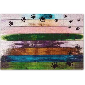 Darkyazi Colorful Doormats Entrance Front Door Rug Funny Outdoors/Indoor/Bathroom/Kitchen/Bedroom/Entryway Floor Mats，Non-Slip Polyvinyl Chloride (24"×16", Home)
