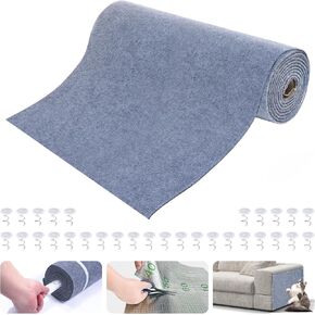 Large Cat Scratching Mat, 118"x15.8" Self-Adhesive Scratch Furniture Protector, Trimmable DIY Wall Climbing Carpet, Couch Protector, Scratching Pad Replacement (Brown, 118"x15.8")