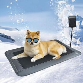 24" x 18" Dog Cooling Mat for Car Seat, 3 Airflow Levels, Cooling Mat for Cats, Electric Cooling Pad for Dog, Non-Toxic & Auto Power Off, Pet Cooling Mats for Dogs with Chew Resistant Cord