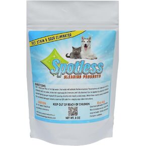 Pet Stain & Odor Eliminator, Carpet Cleaner for Dog & Cat Pee, Makes 1 Gallon, Live Enzyme Formula, Destroys Stains & Odors, Concentrated 8oz Powder