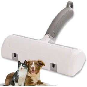 Roller Pet Hair Remover and Reusable Lint Roller - Cat and Dog Hair Remover for Furniture, Couch, Carpet, Clothing, and Bedding - Portable, Multi-Surface Fur Removal Tool