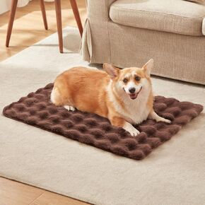 Luciphia Waterproof Pet Blanket Faux Fur Throw Blankets for Large Dogs Bed Cover Thick Reversible Puppy Couch Protector Plush Fluffy Brown (50"x35",Pack of 1)