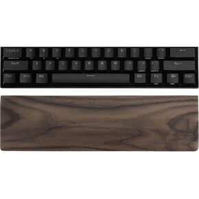 SHIDOW Walnut Keyboard Wrist Rest, Gaming Walnut Keyboard Wrist Pad, Wrist Rest Palm Rest, Hand Pad Holder, Palm Rest for Office and Gaming(Walnut Wood 1Pc 61Keys)