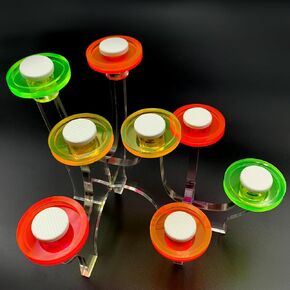 Acrylic Coral frag Plugs Holder Reef fraging Base for Coral Reef Saltwater Tank with 8pcs White frag Plugs