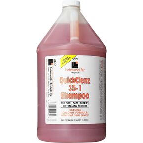 PPP QuickClenz Quick Rinsing Dog and Cat Shampoo, 1-Gallon