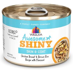 Weruva Awesome Shiny, Chicken & Rice, 6oz Can (Pack of 8)