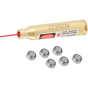 GOTICAL Red Dot 223 5.56mm Rem Gauge Laser Bore Sighter Boresight Red Laser Boresighters