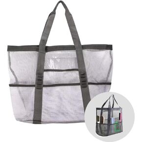 Smanllan Horse Grooming Organizer Bag,8 Pockets Waterproof Horse Grooming Tote Bag with Mesh (Black)