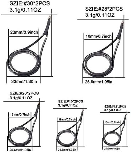 Aventik Fishing Rod Repair Kit, Supplies for Fishing Pole Eyelets Replacement with Kit with Stainless Steel Guides for Spinning/Casting Rods in Saudi Arabia