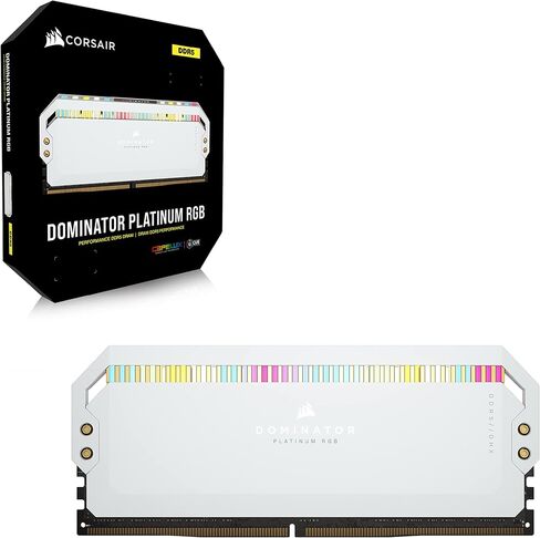 Corsair Dominator Platinum RGB DDR5 64GB (2x32GB) 5200MHz C40 Intel Optimized Desktop Memory (Onboard Voltage Regulation, Patented CORSAIR DHX Cooling, 12 Ultra-Bright CAPELLIX RGB LEDs) Black in Kuwait